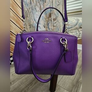 Coach Mini Christie Carryall | Purple Pebble Leather Women's Bag